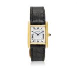 AN 18K GOLD MANUAL WIND 'TANK' WATCH, BY CARTIER The 17-jewel Cal. 78/1 manual wind movement ,