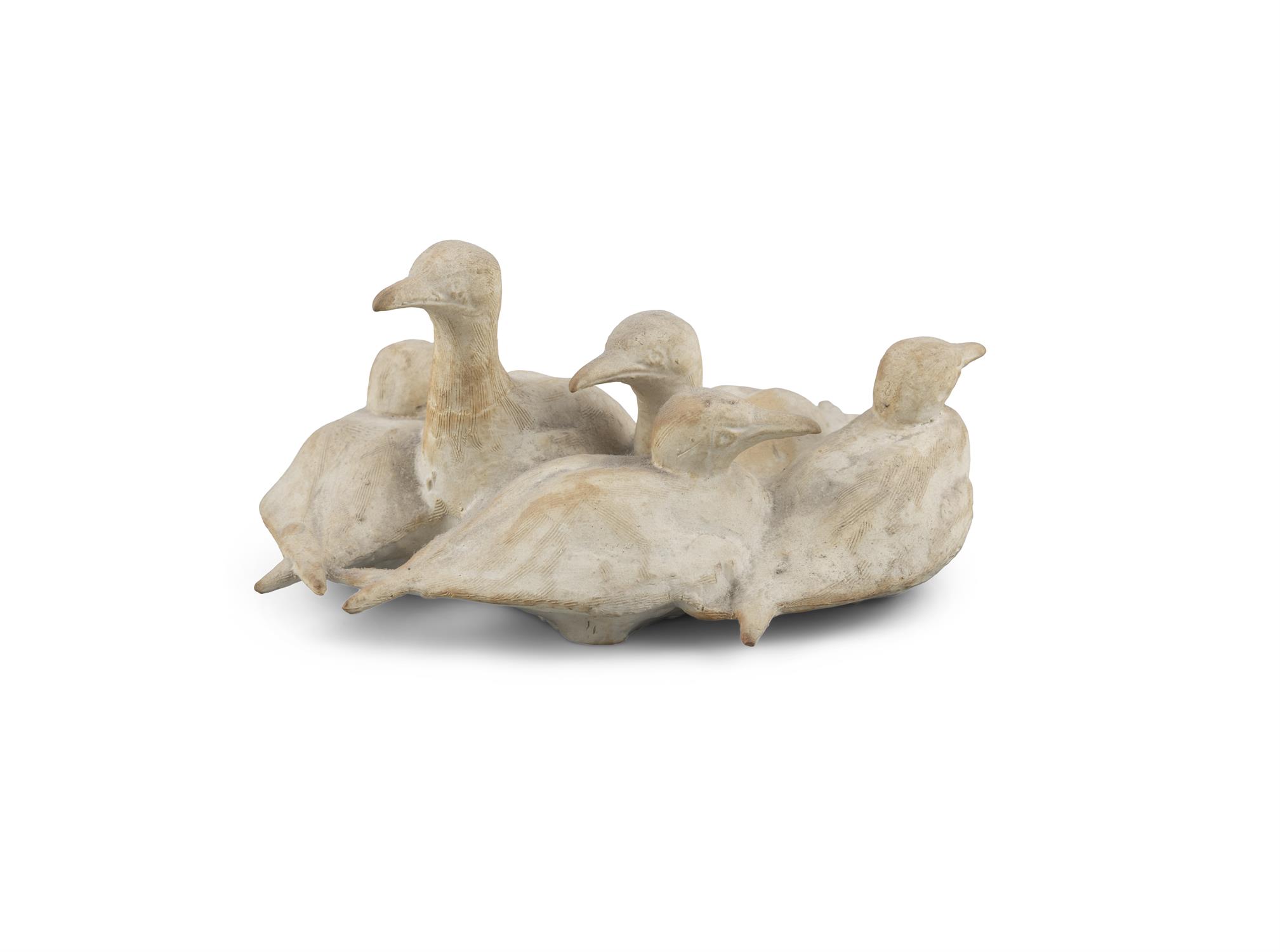 Oisin Kelly RHA (1915-1981) Five Ducks Earthenware, 18 x 22 x 11cm (7 x 8¾ x 4¼") Kilkenny