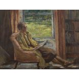 Estella Frances Solomons HRHA (1882-1968) Woman in an Interior, Reading Oil on canvas,