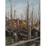 Georgina Moutray Kyle RUA (1865-1950) Boats Oil on canvas, 44 x 34cm (17¼ x 13½") Signed