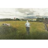 Martin Gale RHA (b.1949) Back of Town (2003) Triptych, oil on canvas, 60 x 90cm (23½ x