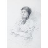 John Butler Yeats RHA (1839-1922) Sketch of a Lady Pencil, 24 x 17cm (9½ x 6¾") Indistinctly