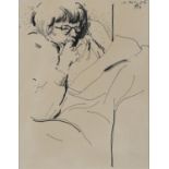 Colin Middleton MBE RHA RUA (1910 - 1983) Kate Reading Pen and Indian ink, 18 x 13.
