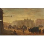 William Sadler II (1782-1839) Carriages on College Green, Dublin Oil on panel, 21.