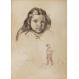 Tom Carr ARHA HRUA ARWS (1909 - 1999) Sketch of a Young Girl Ink and Pencil, 24 x 17cm (9½ x