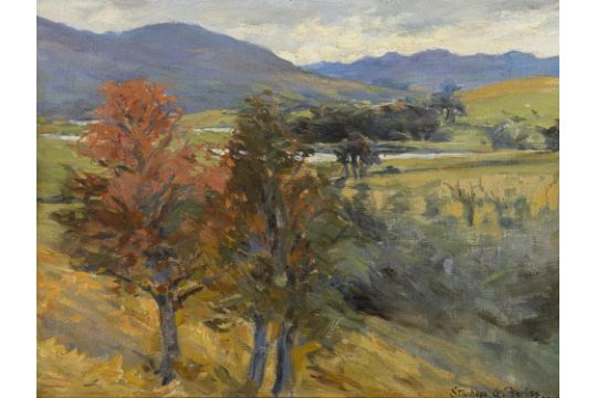 Stanhope Alexander Forbes RA (1857-1947) Autumn Landscape Oil on canvas on board, 29.5 x 39. - Image 1 of 5