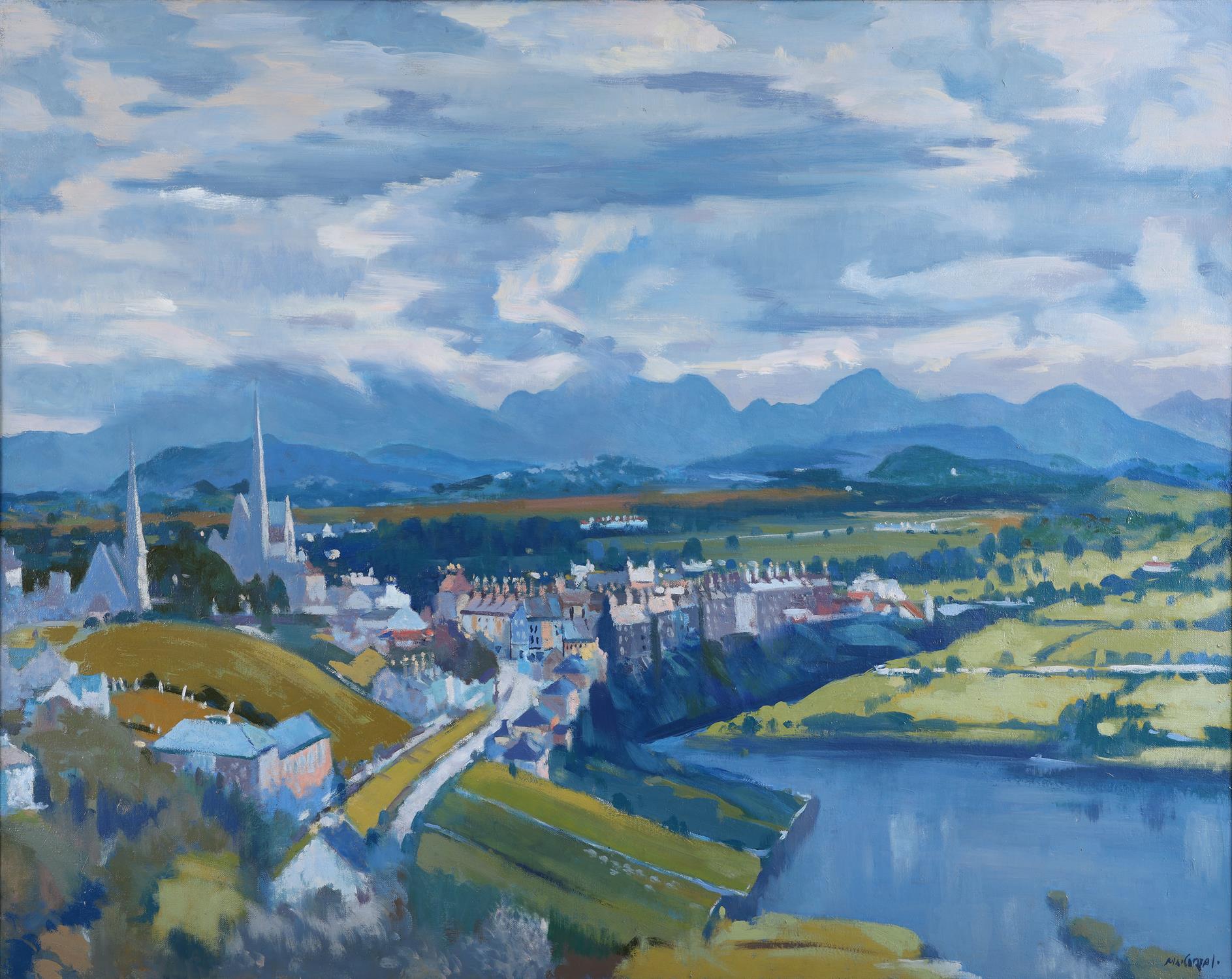 *Maurice MacGonigal PRHA (1900-1979) Clifden, Connemara Oil on Canvas, 101 x 126cm (39¾ x