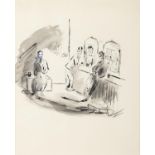 Norah McGuinness HRHA (1901-1980) Bar Scene Ink and wash, 24.5 x 20cm (9¾ x 7½") Signed