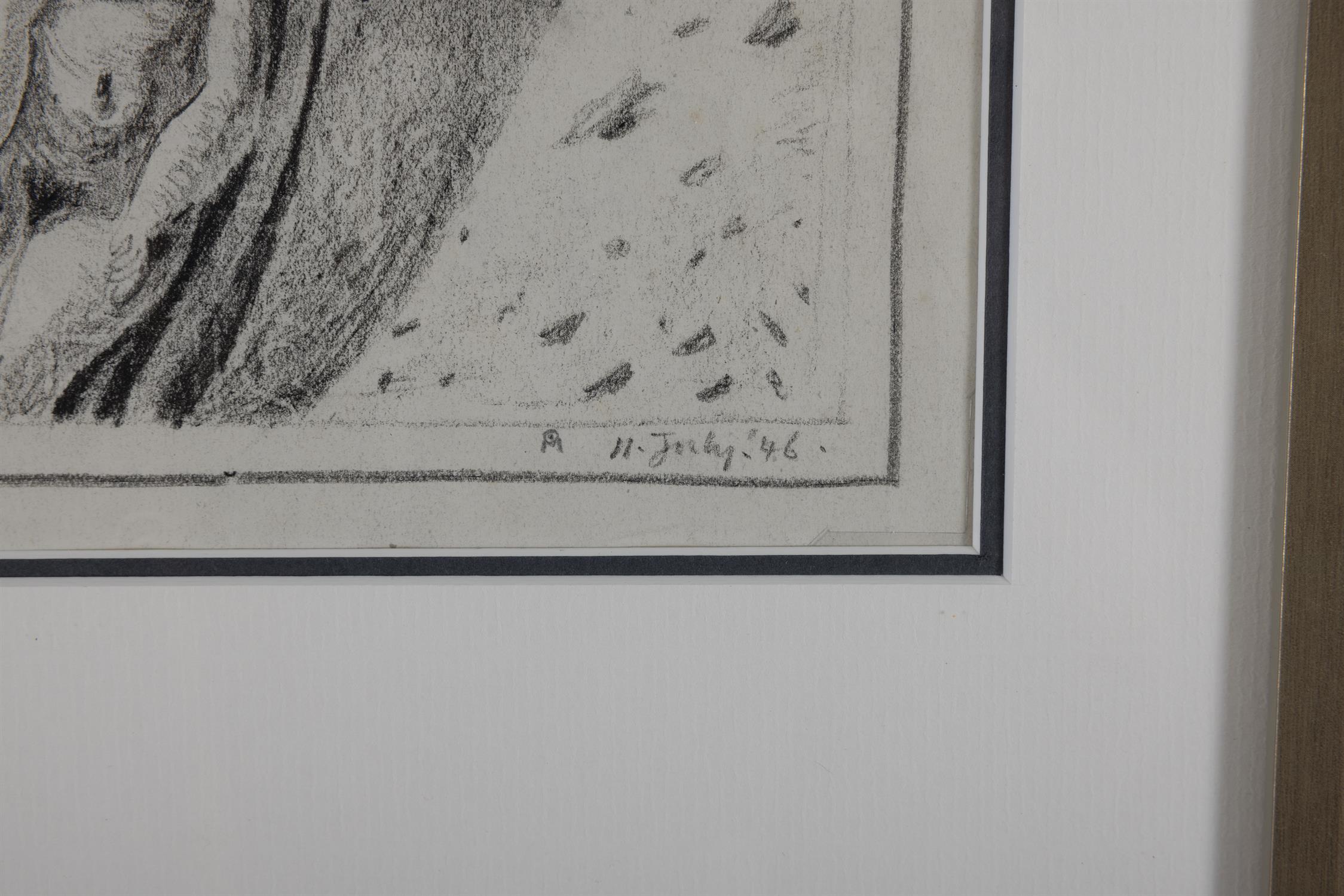 Colin Middleton MBE RHA RUA (1910 - 1983) Female Figure in Landscape Pencil, 15.5 x 17. - Image 3 of 5