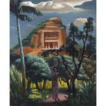 Cecil Ffrench Salkeld ARHA (1904 - 1969) Rock Temple, Vishnugram, India Oil on canvas,