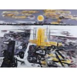 Norah McGuinness HRHA (1901 - 1980) Days End on Dublin Bay Oil on canvas, 91.5 x 122 (35¾ x