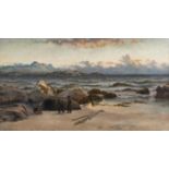 Thomas Rose Miles (1844 - 1916) Cushla Bay, Connemara Oil on canvas, 44 x 80cm (17¼ x