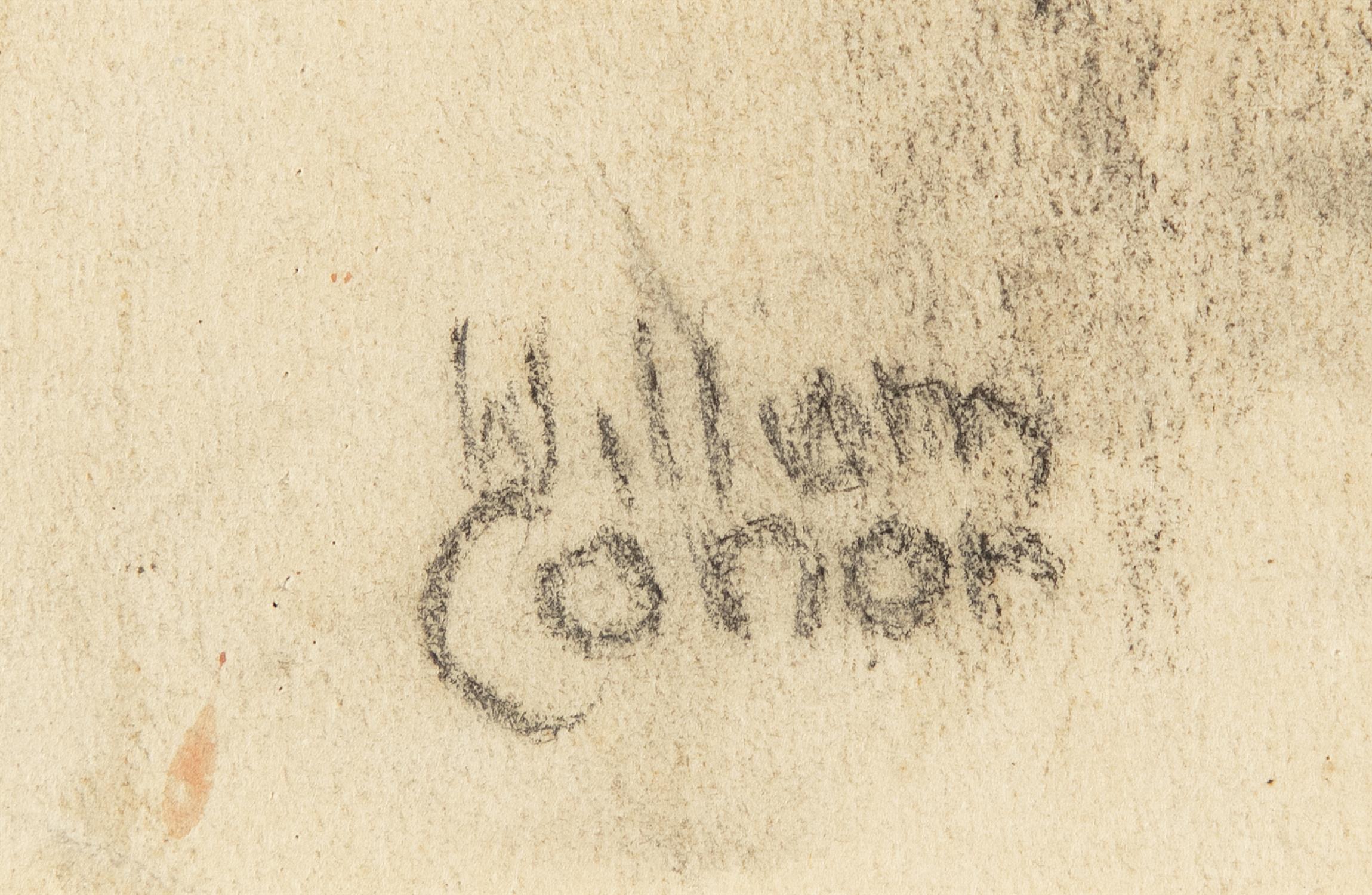 William Conor RHA RUA ROI (1881-1968) The Farm Gate Wax crayon and charcoal, 45 x 36cm (17¾ x - Image 3 of 5