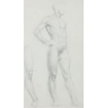 John Luke RUA (1906-1975) Study of a Standing Male Nude Pencil, 31.8 x 17.3cm (12½ x