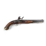 AN AMERICAN 19TH CENTURY STYLE FLINTLOCK PISTOL, Harpers Ferry 1807, eagle US stamp with brass