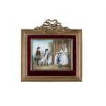 § AFTER WILLIAM REDMORE BIGG Dulce Domum, The Return from School Watercolour on ivory,