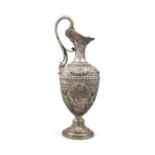 A VICTORIAN SILVER GILT CLARET EWER, London c.1874, maker's mark of Bernard & Sons Ltd.