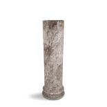 A 19TH CENTURY PINK SCAGLIOLA MARBLE COLUMN. 109cm high, 28cm diameter