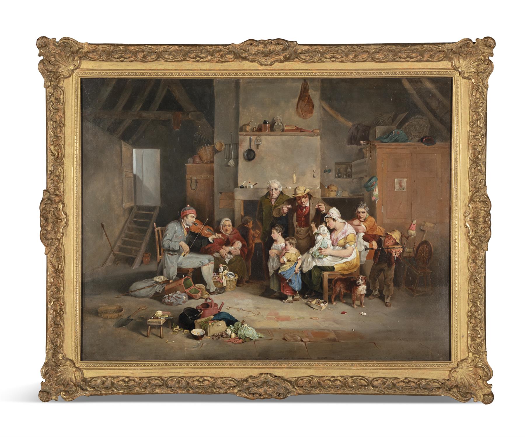 AFTER DAVID WILKIE (19TH CENTURY) The Blind Fiddler and Tavern Interior A pair, Oils on canvas,