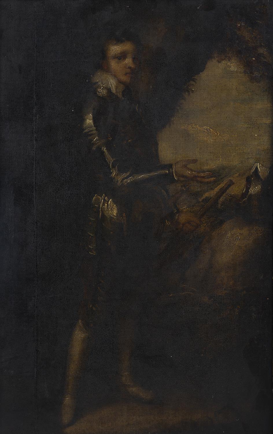 AFTER VAN DYCK Portrait of Sir Thomas Wentoworth Oil on canvas, 69 x 43.5cm Bearing inscription - Bild 2 aus 4