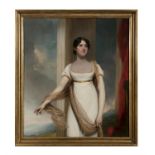 ATTRIBUTED GEORGE CHINNERY (1774 - 1852) Portrait of a Young Lady in an Interior Oil on canvas,