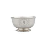 AN IRISH GEORGE II IRISH SILVER CIRCULAR BOWL, Dublin c.1752, mark of S Walker,