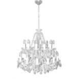 AN IRISH MOULDED AND CUT GLASS TWENTY-FOUR LIGHT CHANDELIER, with 'cup and cover' corona above a