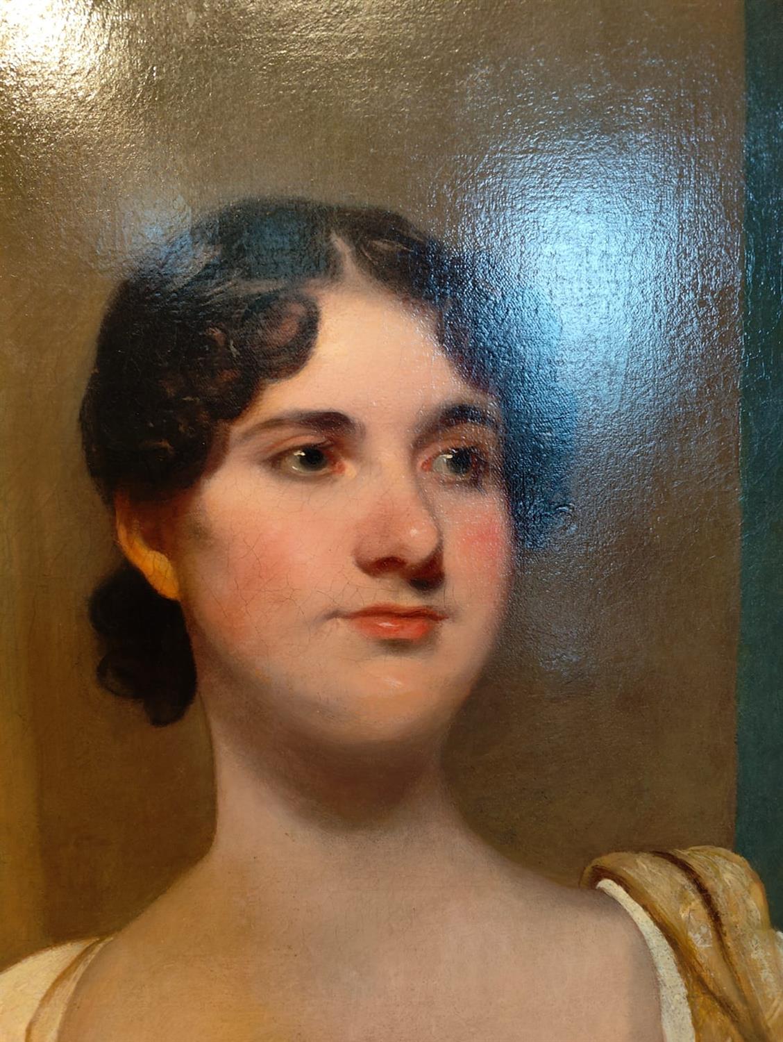 ATTRIBUTED GEORGE CHINNERY (1774 - 1852) Portrait of a Young Lady in an Interior Oil on canvas, - Bild 5 aus 12