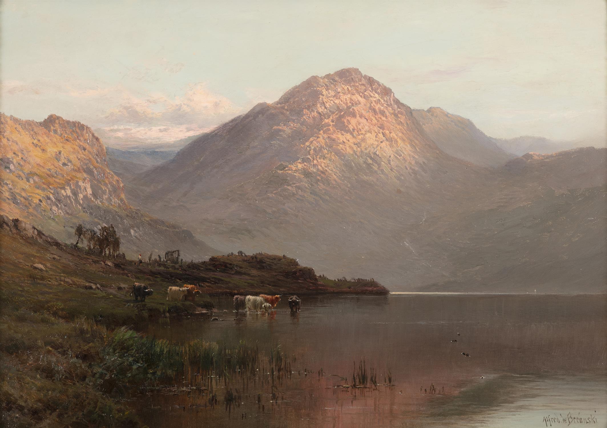 ALFRED DE BREANSKI SNR. RBA (1852 - 1928) Ben Nevis Oil on canvas, 46 x 61.5cm Signed - Bild 2 aus 13