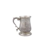 A GEORGE III SILVER TANKARD, London c.1764, makers mark of William Shaw II, with scroll handle,