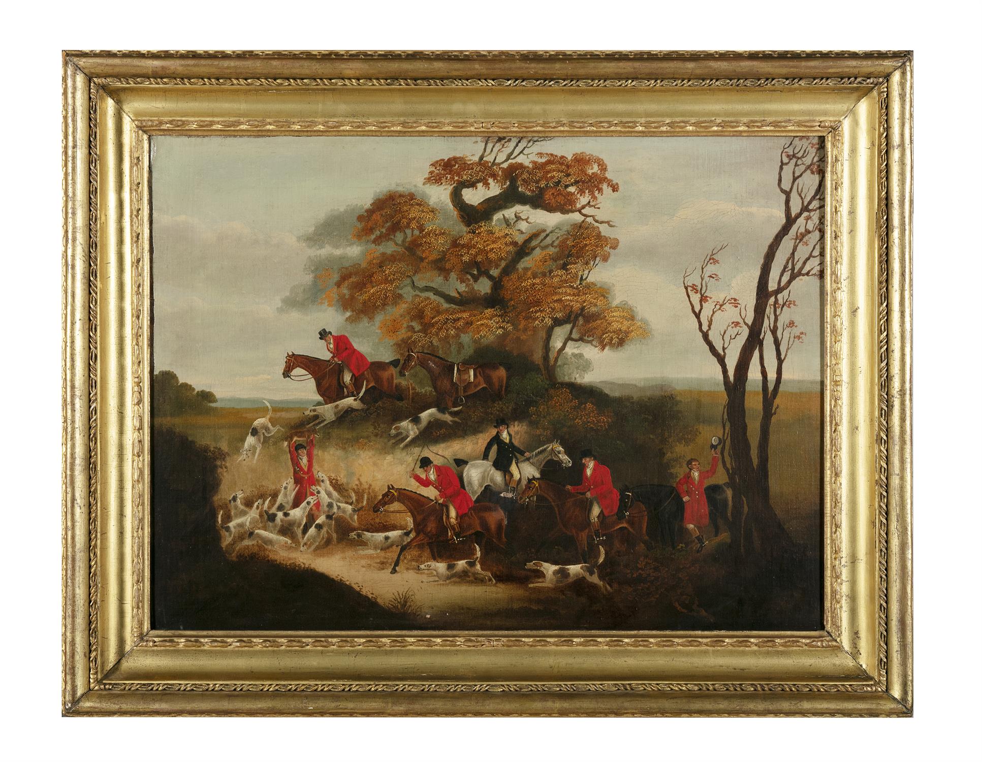 DEAN WOLSTENHOLME SNR (1757 - 1837) The End of the Hunt Oil on canvas, 49 x 66cm In fine period