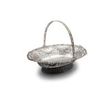A GEORGE III SILVER OVAL CAKE BASKET, London 1776, mark of Charles Aldridge and Henry Green,