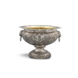 A LARGE IRISH SILVER CIRCULAR PUNCH BOWL, Dublin c.1821, maker's mark of James le Bas,