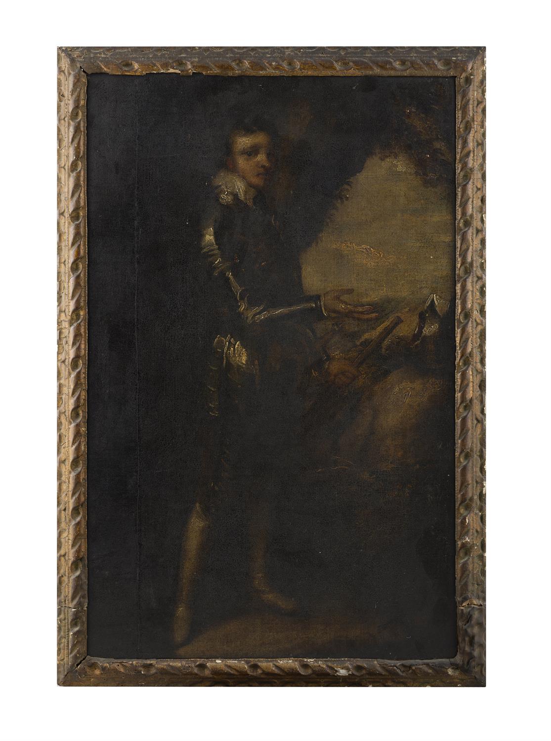 AFTER VAN DYCK Portrait of Sir Thomas Wentoworth Oil on canvas, 69 x 43.5cm Bearing inscription