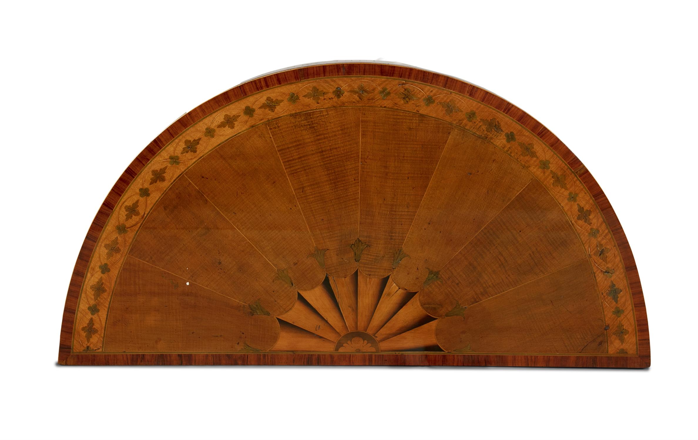 AN IRISH ROSEWOOD BANDED AND SYCAMORE VENEERED D-SHAPED PIER TABLE, c.1780 attributed to William - Bild 5 aus 5