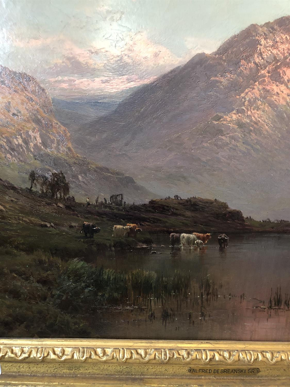 ALFRED DE BREANSKI SNR. RBA (1852 - 1928) Ben Nevis Oil on canvas, 46 x 61.5cm Signed - Bild 11 aus 13