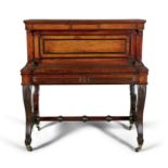 A GEORGE IV MAHOGANY UPRIGHT SECRETAIRE WRITING DESK ATTRIBUTED TO GILLOWS OF LANCASTER,