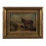 JAMES WARD RA (1769–1859) Donkey & Goats in landscape A pair, oils on panels, 20 x 22cm