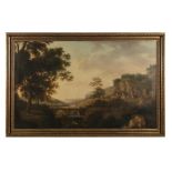 18TH CENTURY Classical Landscape with a Drover and Cattle Oil on canvas, 76 x 127cm