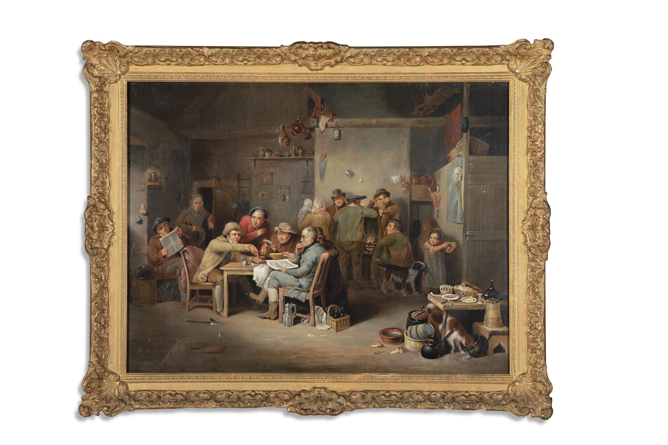 AFTER DAVID WILKIE (19TH CENTURY) The Blind Fiddler and Tavern Interior A pair, Oils on canvas, - Bild 2 aus 2