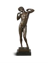 AFTER JEAN DIDIER DEBUT (1824 – 1893) A Bronze Figure of a standing male athlete,
