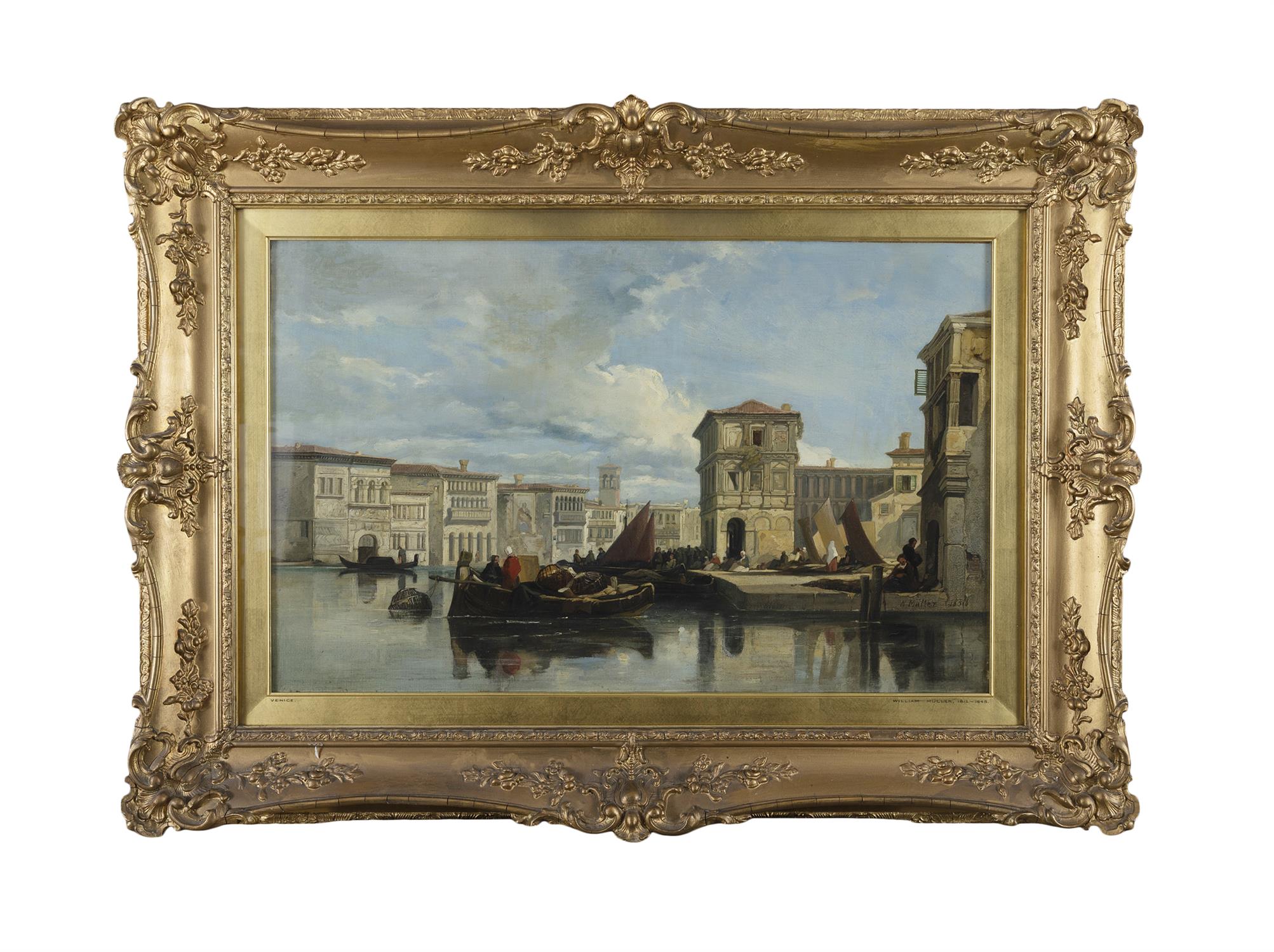 WILLIAM MULLER (BRITISH 1812 - 1845) Venice Oil on canvas, 38 x 61cm Signed and dated 1836