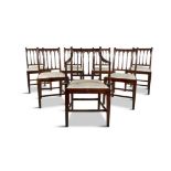 A SET OF FOURTEEN MAHOGANY DINING CHAIRS, 19th century
