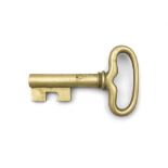 CARL AUBOCK (1900-1957) A brass key corkscrew by Carl Aubock. c.1950. 15cm (L). With maker's mark.