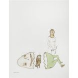MARCEL DZAMA (B.1974) Humpty Dumpty, 2000 Watercolour and ink, 35.4 x 28cm Signed