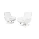 ARMCHAIRS A pair of armchairs upholstered in boucle. Italy. 74 x 80 x 94cm (h) seat 43cm (h)