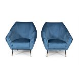 ARMCHAIRS A pair of mid century Italian armchairs, c.1960. 70 x 70 x 91cm (h) seat 48cm (h)