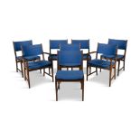 KAI LYNGFELDT LARSEN A set of eight dining chairs by Kai Lyngfeldt for Soren Willadsen,