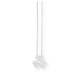 A DIAMOND 'FRIVOLE' PENDANT ON CHAIN, BY VAN CLEEF & ARPELS Designed as a flowerhead,