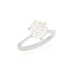 A DIAMOND SINGLE-STONE RING The old brilliant-cut diamond weighing approximately 2.